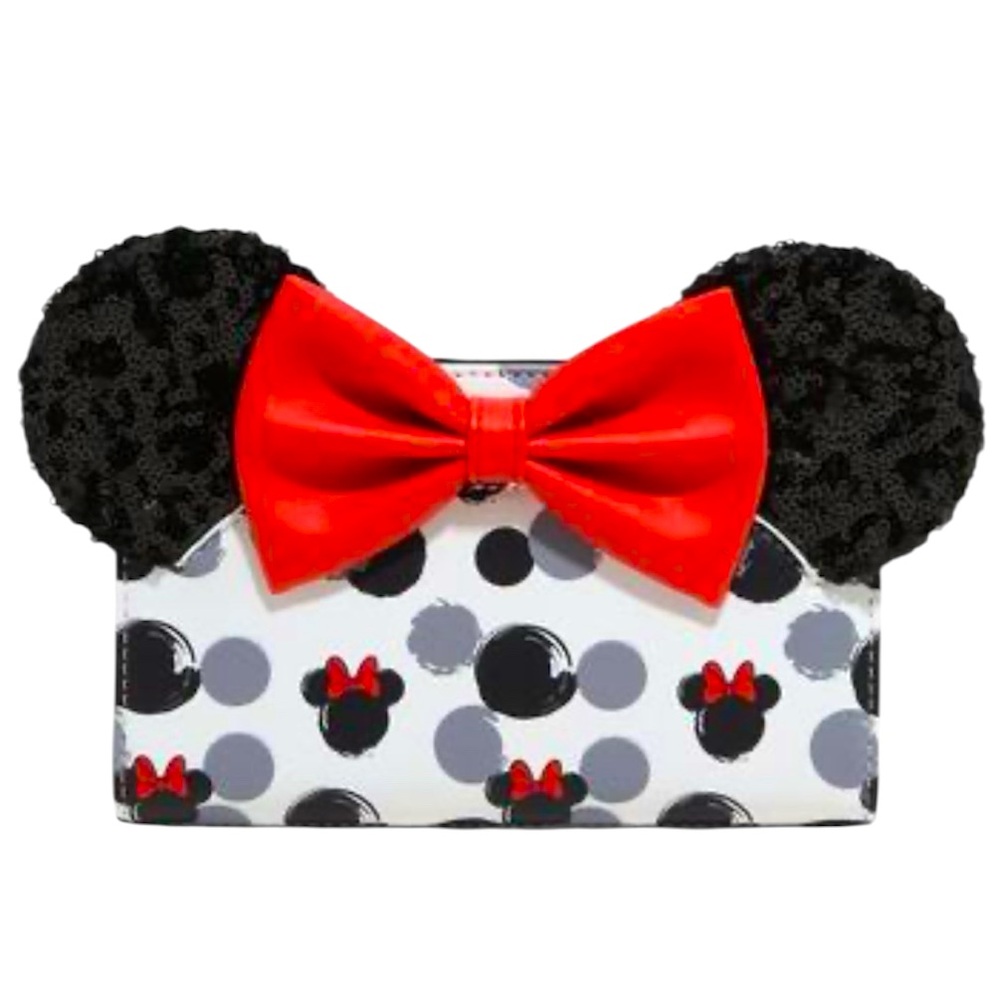Black & Red Sequin Bow Minnie-Inspired Women's Clutch